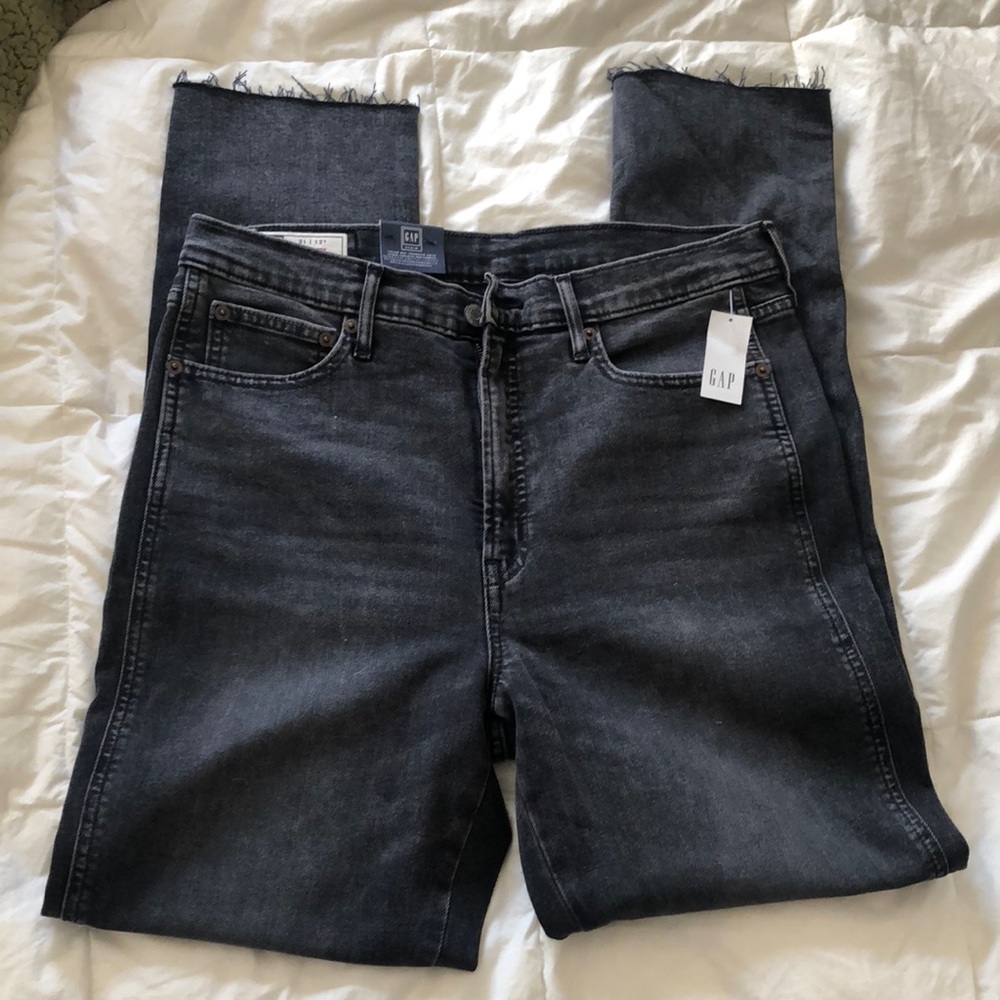 Gap Black High Rise Cigarette Jean